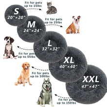 Donut Mand Dog Accessories For Large Dogs Cat's House Plush Pet Bed For Dog XXL Round Mat For Small Medium Animal Calming 40cm-120cm