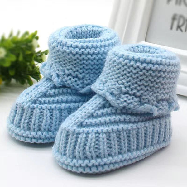 Male and female Babies Handmade Knitted Wool Soft Bottom Babies