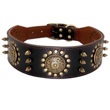 Leather Stud Dog Collar Large Dog Anti-Bite Stud Dog Collar