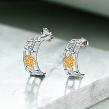 Sunflower Stud Earrings Sterling Silver Hypoallergenic Jewellery Gifts for Friend Women Little Girls