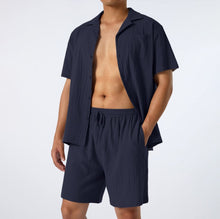 Men's Fashion Loose Casual Men's Shirt Two-Piece Set