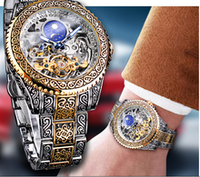 European And American Style Men's Fashion Hollow Retro Carved Automatic Mechanical Watch