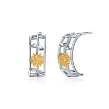 Sunflower Stud Earrings Sterling Silver Hypoallergenic Jewellery Gifts for Friend Women Little Girls