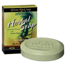 Madina Herbal African Black Soap with Parsley Flakes (6-Pack)