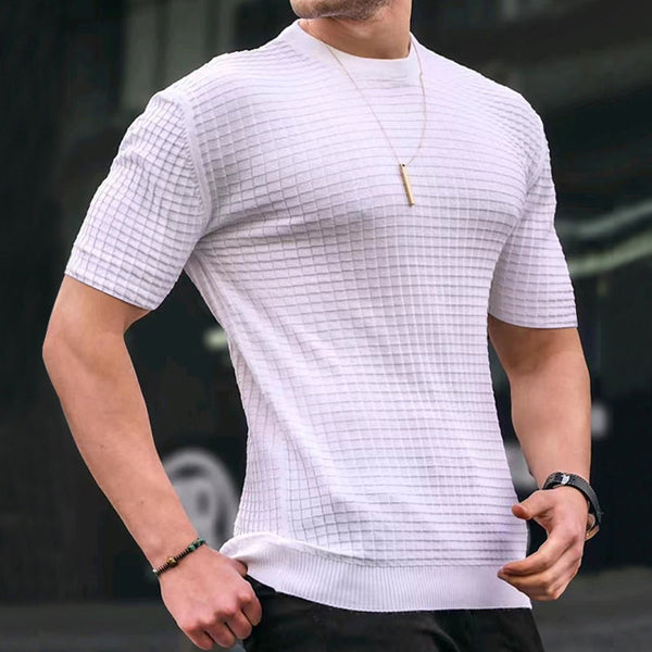 Men's Round Neck Stretch Casual Trend Top T-Shirt