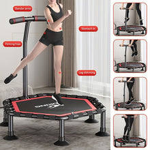 Indoor Fitness Trampoline with Handrail