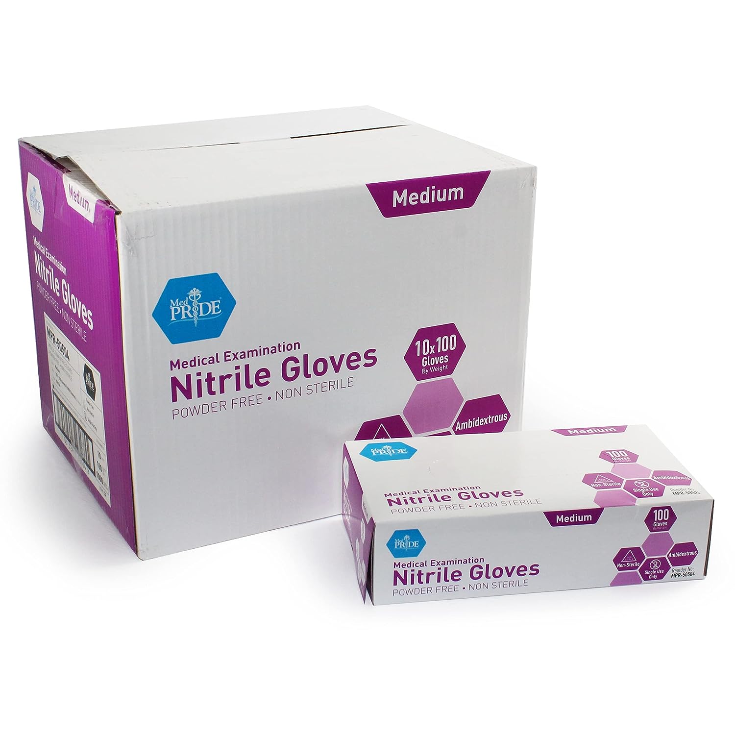 POWDER FREE NITRILE GLOVES MEDIUM