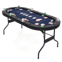 72-Inch Foldable Poker Table for 8 Players