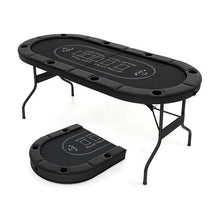 72-Inch Foldable Poker Table for 8 Players