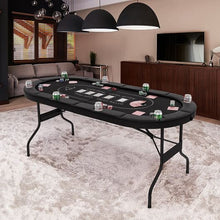 72-Inch Foldable Poker Table for 8 Players