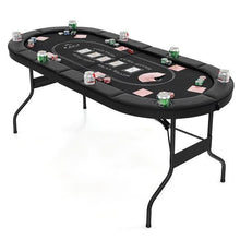 72-Inch Foldable Poker Table for 8 Players
