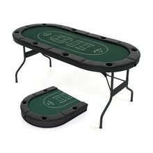 72-Inch Foldable Poker Table for 8 Players