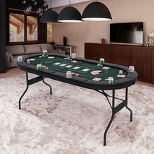 72-Inch Foldable Poker Table for 8 Players