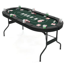 72-Inch Foldable Poker Table for 8 Players