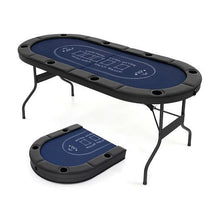 72-Inch Foldable Poker Table for 8 Players
