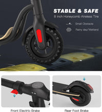 MEGAWHEELS Electric Scooter, 3 Gears, Max Speed 15.5MPH, 12 Miles Powerful Battery with 8'' Tires Foldable Electric Scooter for Adults, Max Load 220 lbs