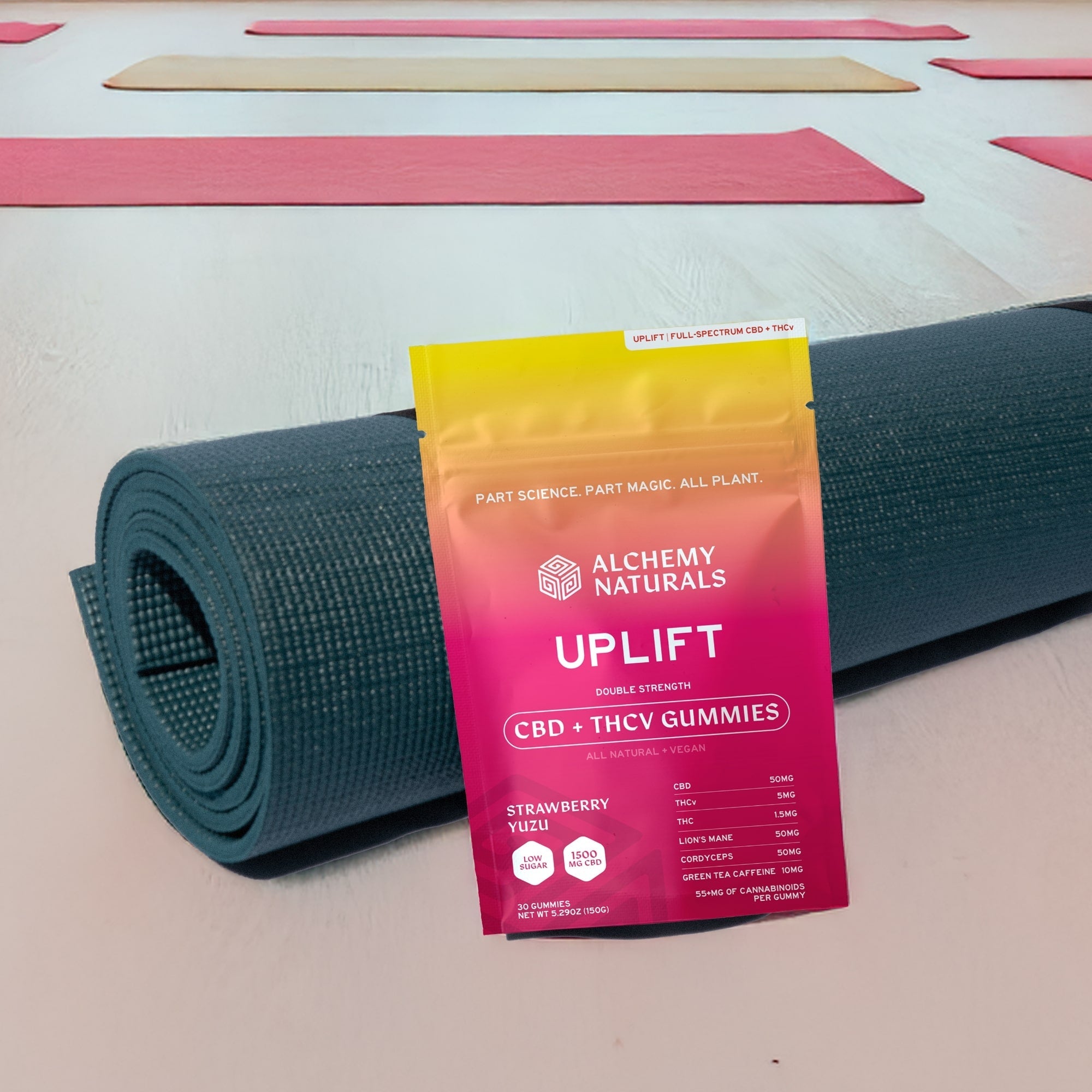 6-Pack: Alchemy Naturals CBD Uplift Gummies for Mood and Workout