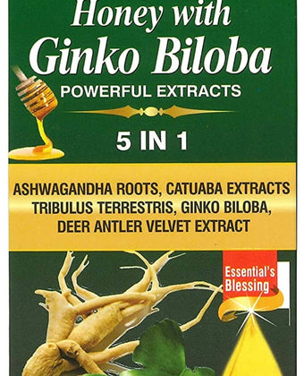 Organic ashwagandha roots honey with ginko biloba
