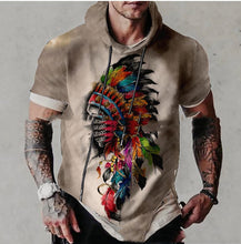 Men's Short Sleeve Printed Hoodie