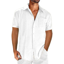 Men's Loose Casual Lace Cotton Linen Shirt