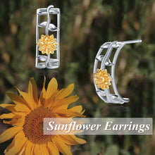 Sunflower Stud Earrings Sterling Silver Hypoallergenic Jewellery Gifts for Friend Women Little Girls