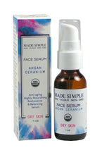 Argan Geranium Face Serum for Dry Skin - Certified Organic. Vegan & Cruelty-free