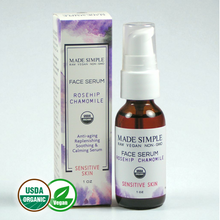 Rosehip Chamomile Face Serum for Sensitive Skin - Certified Organic, Vegan & Cruelty-free