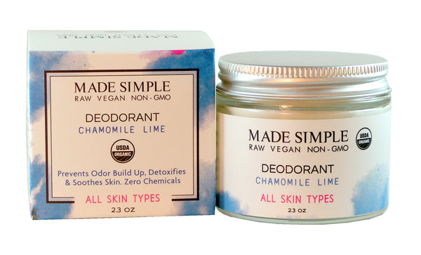 Chamomile Lime Deodorant - Certified Organic, Vegan & Cruelty-free