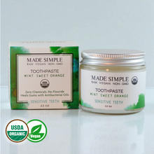 Mint Sweet Orange Toothpaste - Certified Organic, Vegan & Cruelty-free