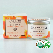 Bergamot Ylang Ylang Deodorant - Certified Organic, Vegan & Cruelty-free